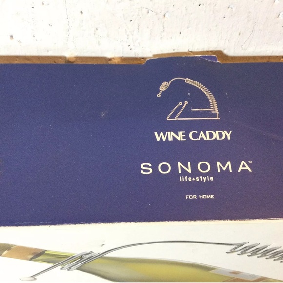 NIB Art Deco Sonoma for Home life + style Silver Corkscrew Display Wine Caddy - Picture 13 of 14